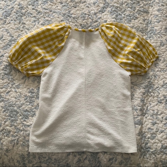 Sunday in Brooklyn Gingham Puff Sleeve Top - Picture 3 of 4